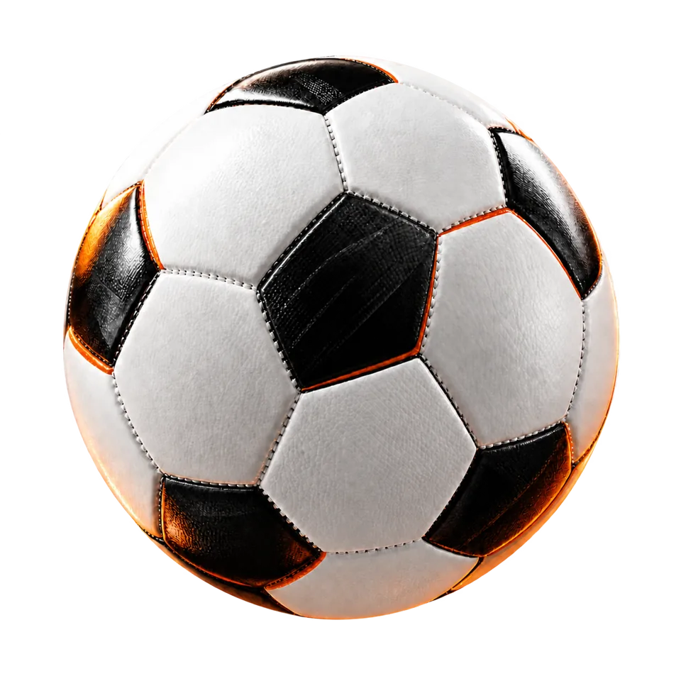 Premium black, white and orange football